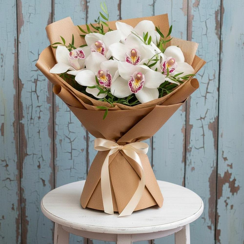 Букет цветов из: Орхидеи и Розы в Домодедово