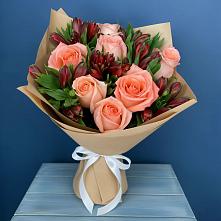 Букет цветов из:  Розы и Альстромерии #REPLACE_PRED# Домодедово