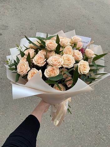 Букет Кремовые розы Латте в Домодедово