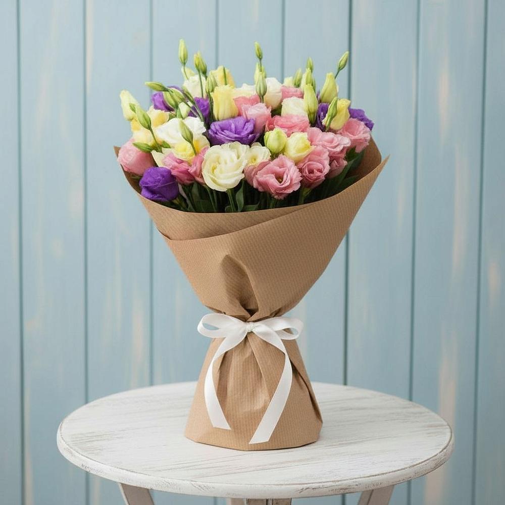 Букет цветов из: Лизиантусы в Домодедово