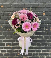 Букет цветов из:  Герберы и Хризантемы #REPLACE_PRED# Домодедово