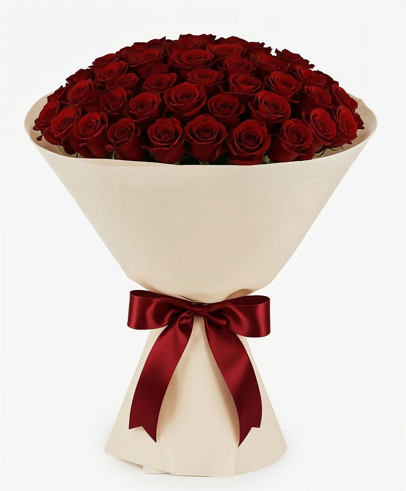 Букет 101 Бордовая роза Блэк Бакарра в Домодедово