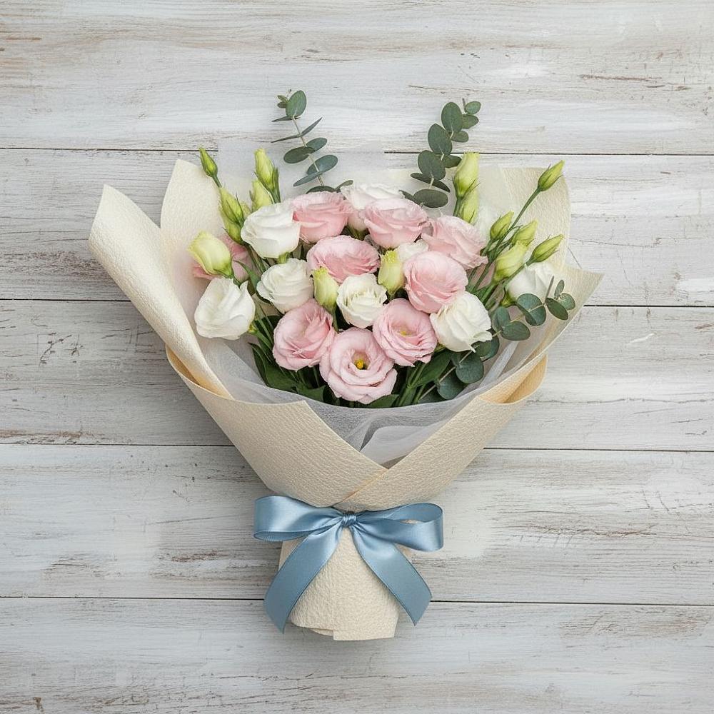 Букет цветов из: Лизиантусы в Домодедово